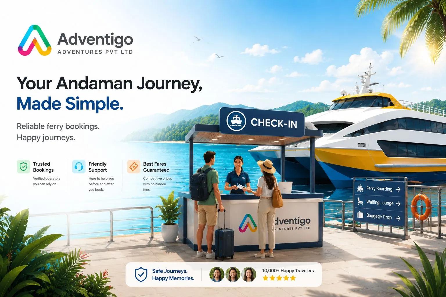 Ferry check-in and boarding assistance