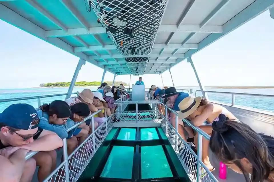 Glass Bottom Boat At North Bay Island (sri Vijaya Puram)